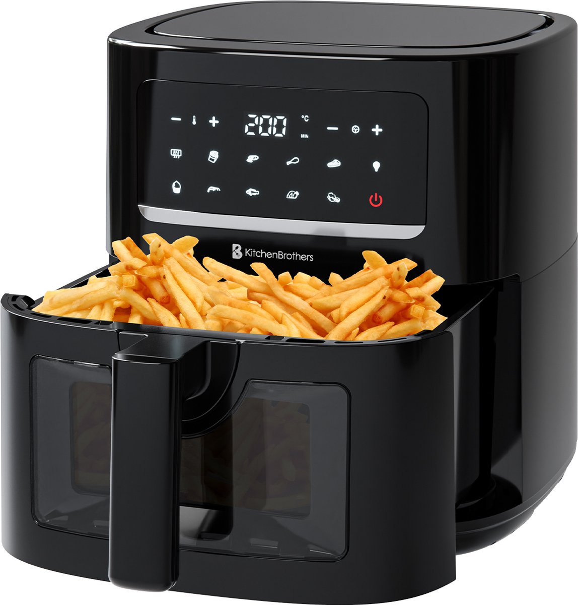 De KitchenBrothers Airfryer XL 6L Zwart in één oogopslag