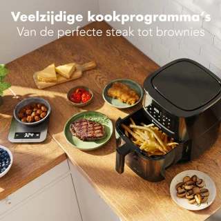 KitchenBrothers Airfryer XL 6L Zwart