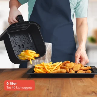 KitchenBrothers Airfryer XL 6L Zwart
