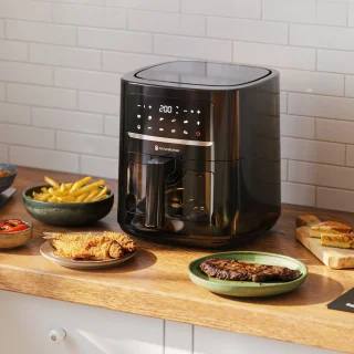 KitchenBrothers Airfryer XL 6L Zwart