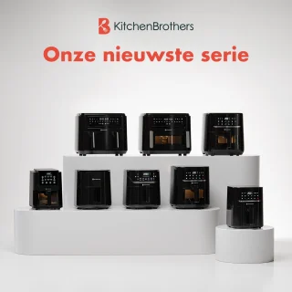 KitchenBrothers Airfryer XL 6L Zwart
