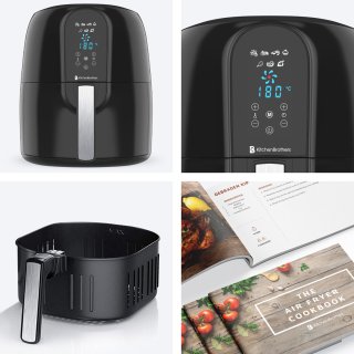 KitchenBrothers Airfryer XL 7,2L Zwart