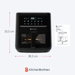 KitchenBrothers Airfryer XXL 7.5L Zwart