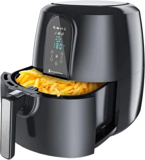 KitchenBrothers Airfryer XXL heteluchtfriteuse zwart