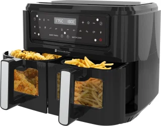 KitchenBrothers Dubbele Airfryer 9L Zwart
