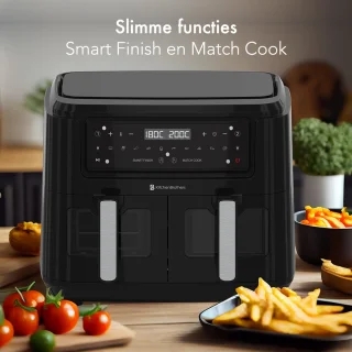 KitchenBrothers Dubbele Airfryer 9L Zwart
