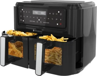 KitchenBrothers Dubbele Airfryer 9L Zwart
