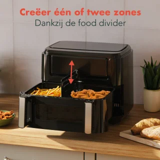 KitchenBrothers Dubbele Airfryer XXL 9L Zwart