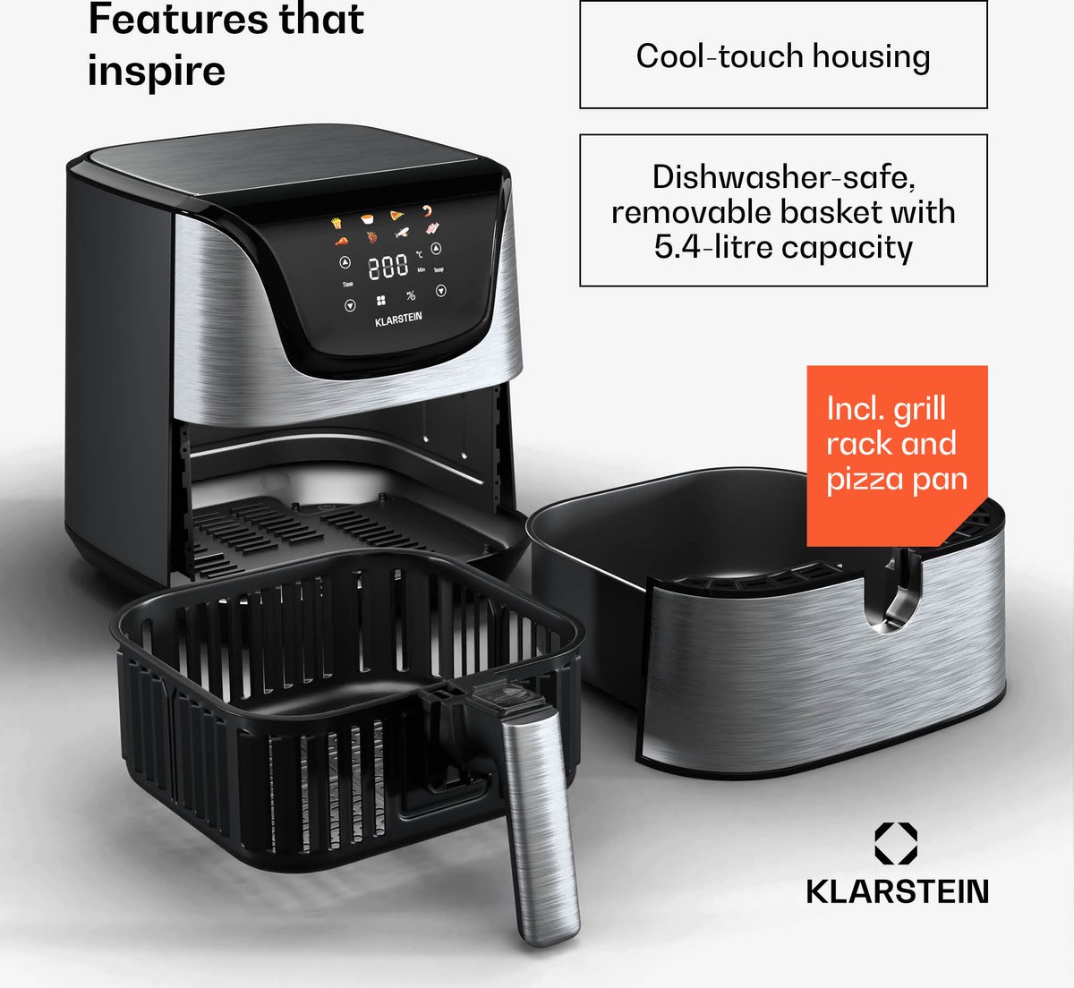 Klarstein Aerovital Deluxe Heteluchtfriteuse
