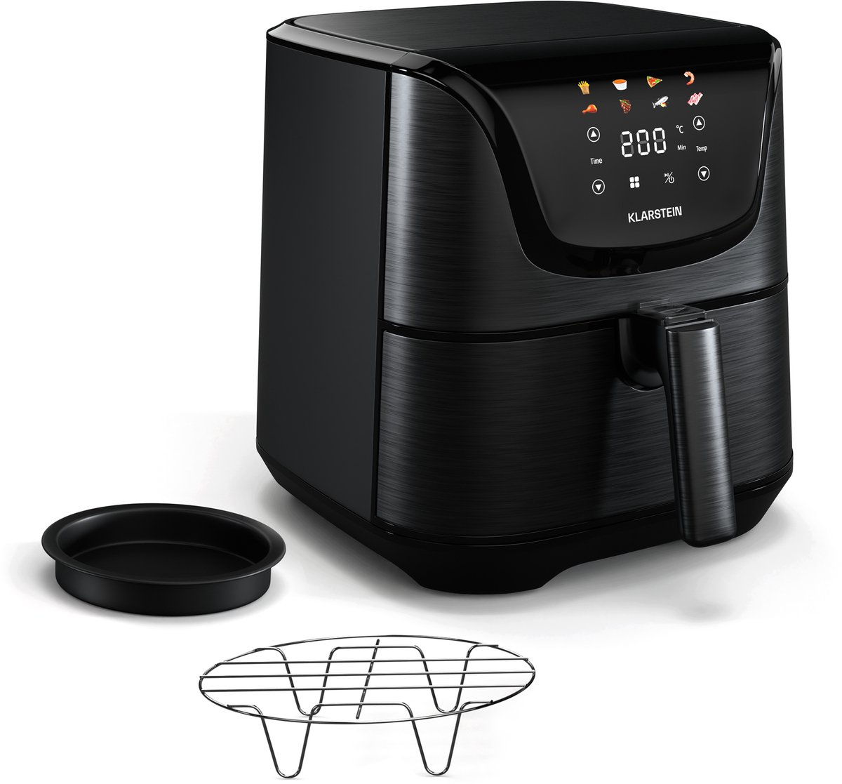 De Klarstein Aerovital Deluxe Heteluchtfriteuse Zwart in één oogopslag