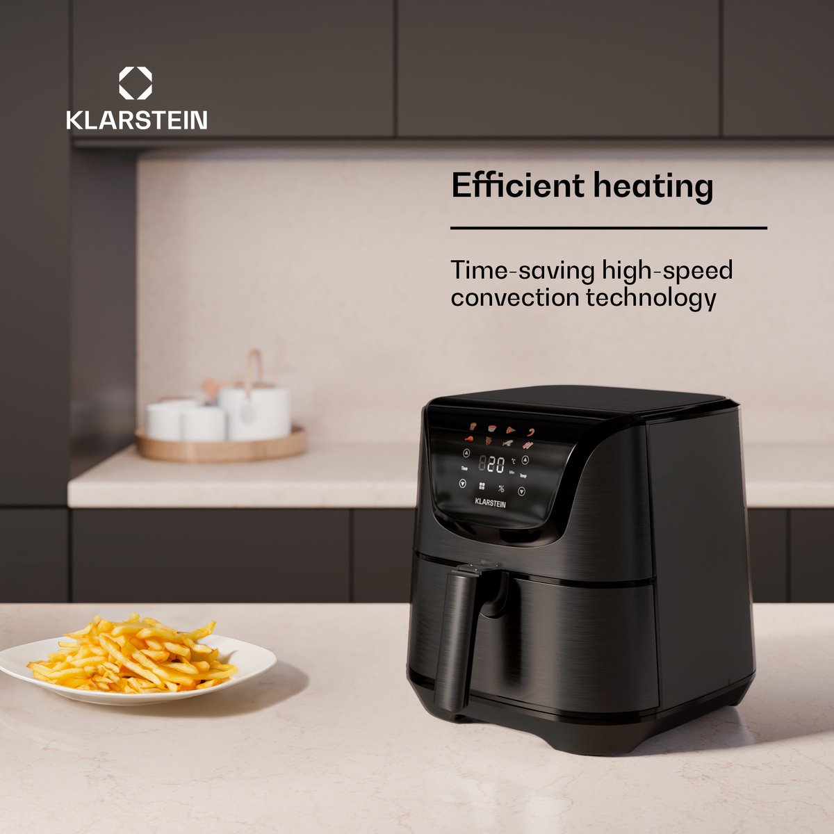 Wat vinden we goed aan de Klarstein Aerovital Deluxe Heteluchtfriteuse Zwart