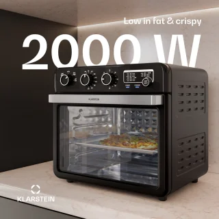 Klarstein Air Glaze Airfryer 2000W 34L Zwart