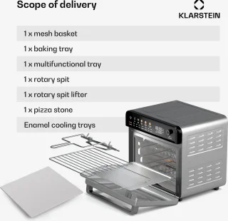 Klarstein Air Glaze Digital Heteluchtfriteuse Roestvrij staal