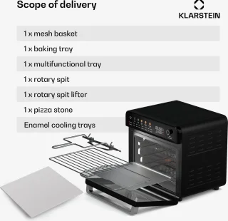 Klarstein Air Glaze Digital Heteluchtfriteuse Zwart