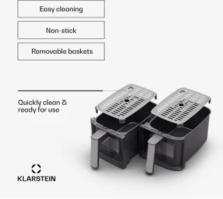 Klarstein VitaFry Duo SL Airfryer Zwart