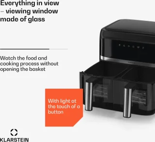 Klarstein VitaFry Duo SL Airfryer Zwart