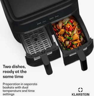 Klarstein VitaFry Duo SL Airfryer Zwart