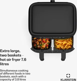 Klarstein VitaFry Duo SL Airfryer Zwart