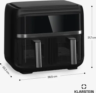 Klarstein VitaFry Duo SL Airfryer Zwart
