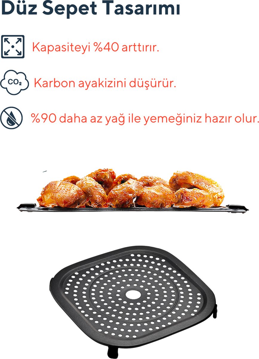 KUMTEL HAF-09 XXL Airfryer 5,5L Donker Blauw