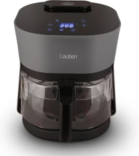 Lauben Airfryer Glass&Steam 4,5L 1300W Zwart/Grijs