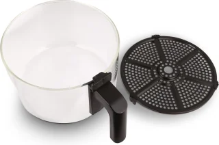 Lauben Airfryer Glass&Steam 4,5L 1300W Zwart/Grijs