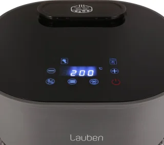 Lauben Airfryer Glass&Steam 4,5L 1300W Zwart/Grijs
