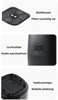 Livista Airfryer XXL 6L Zwart
