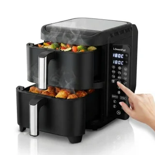 De Löwenthal Dubbele Airfryer XXL 11L Zwart in één oogopslag