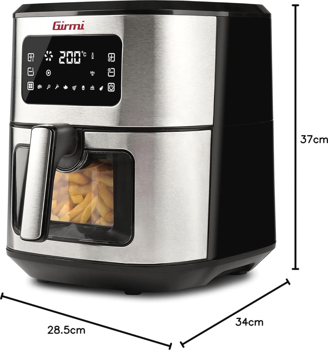 Luchtfriteuse 6,5 L 1700W met Venster