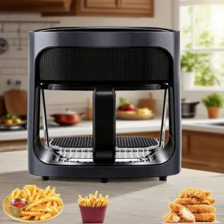 Luchtfriteuse 6l met glas