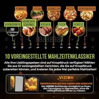 Luchtfriteuse dubbele mand 9L