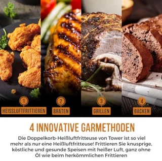 Luchtfriteuse dubbele mand 9L