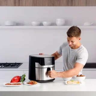 Luchtfriteuse RVS 6.5L 1500W