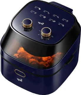Luchtfriteuse XXL 7 liter electric blue