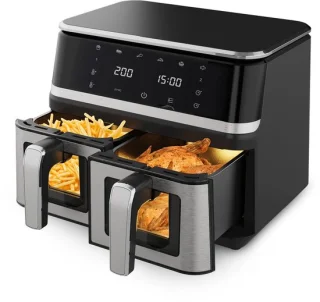 LUMÈ STORE Dual Zone Airfryer 9L Heteluchtfriteuse