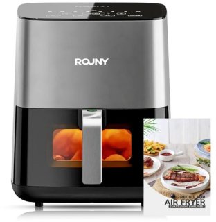 Lunekiss 5L — Slimme, compacte airfryer met ramen en aanraakbediening