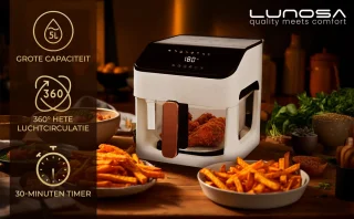 Lunosa Airfryer Wit Glas