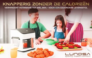 Lunosa Airfryer Wit Glas