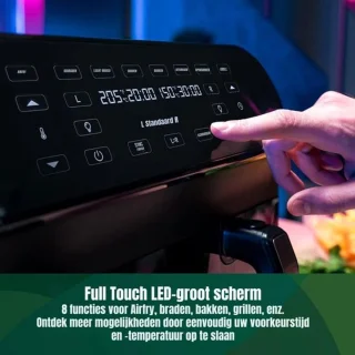 Luxe Dubbele Airfryer Duo XXL 2400W Zwart