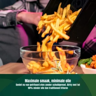 Luxe Dubbele Airfryer Duo XXL 2400W Zwart