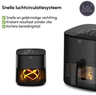 Maison & Kitchen Airfryer 3L Zwart 1350W