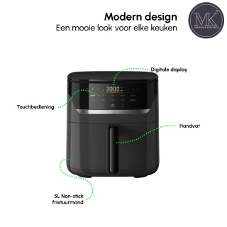 Maison & Kitchen Airfryer 5L Zwart