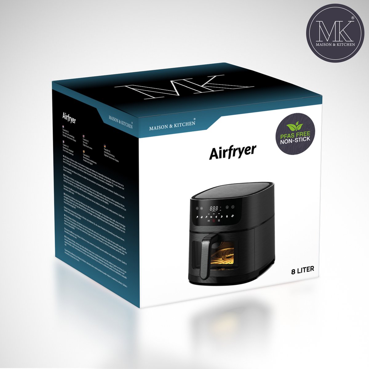 Maison & Kitchen Airfryer XL 8L Zwart