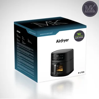 Maison & Kitchen Airfryer XL 8L Zwart