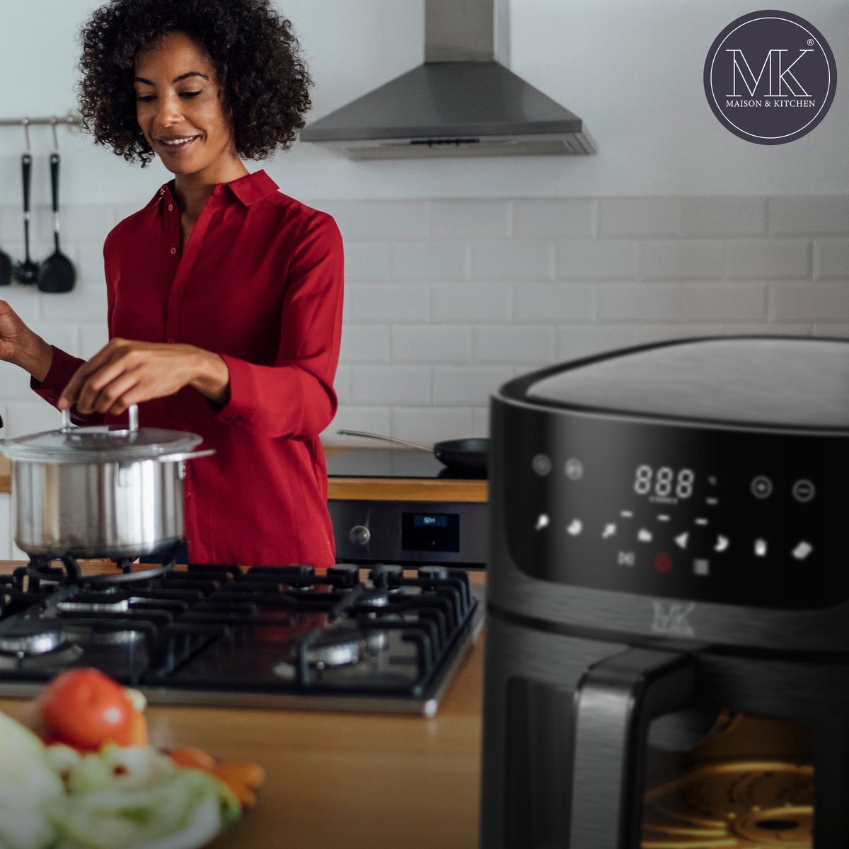Maison & Kitchen Airfryer XL 8L Zwart