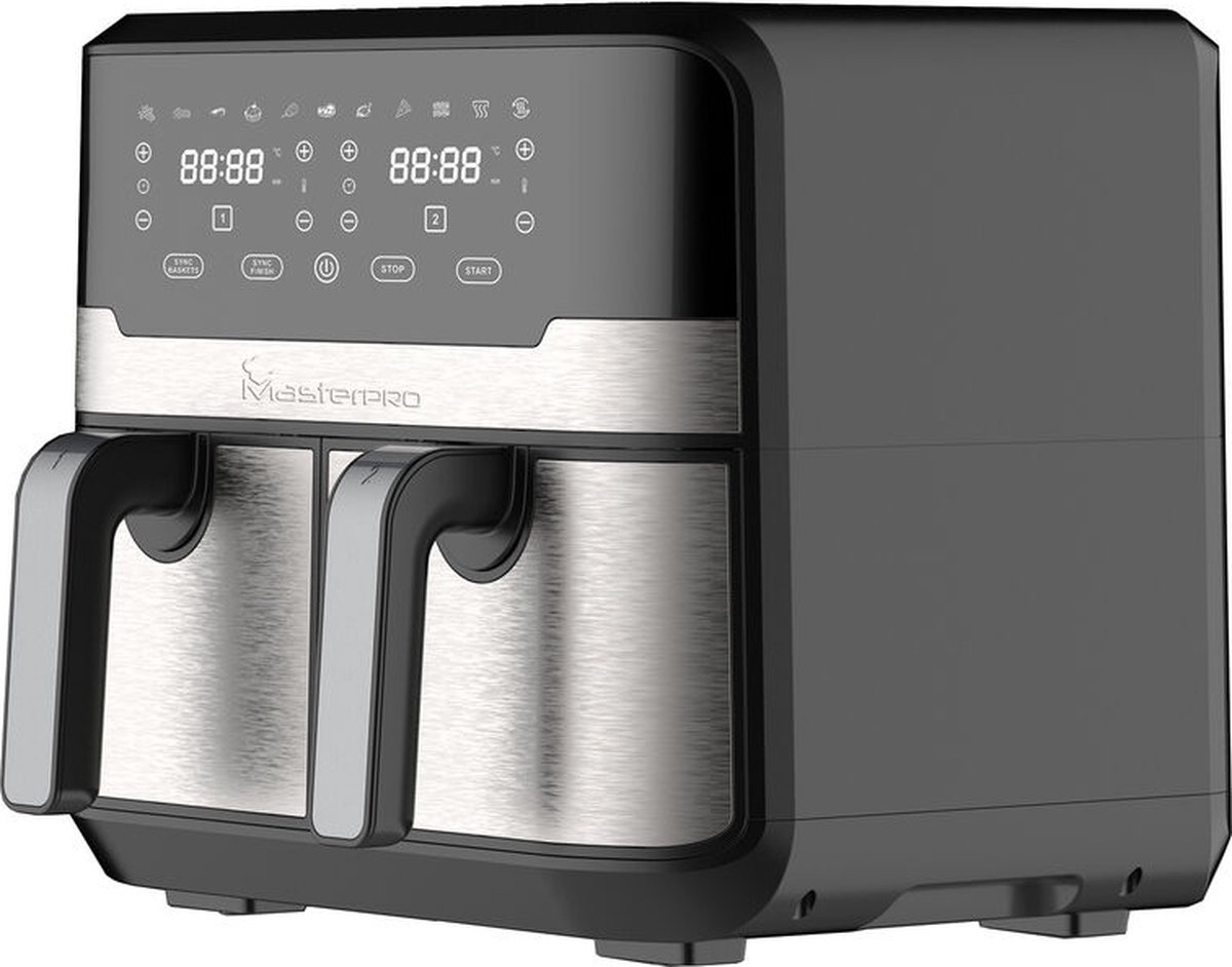 Masterpro Rocket Duo 900 Friteuse 9L 2400W Zwart