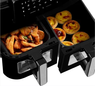 Match Cook Heteluchtfriteuse XXL 9L 2-Laden Zwart