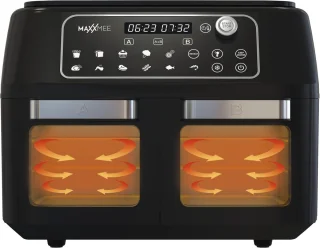 MAXXMEE Heteluchtfriteuse Dubbel 11L 2400W Zwart