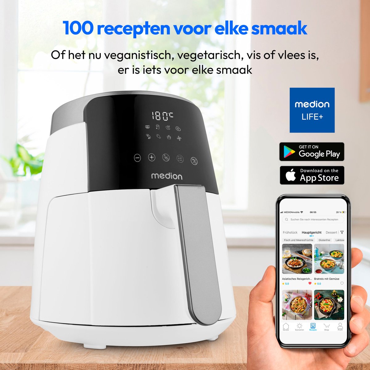 MEDION Airfryer P40 L MD13030 wit